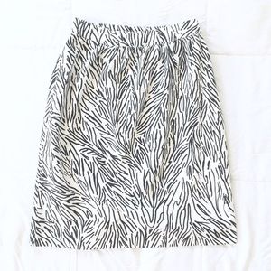 80s Zebra Vintage High Waisted Pencil Skirt